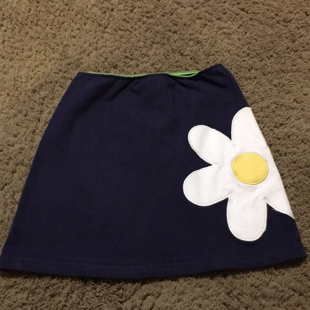 Vintage Gymboree Sporting Green flower skirt Size 6